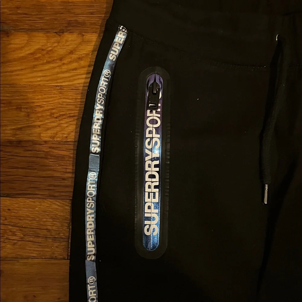 Superdry Black Joggers - Picture 2 of 6